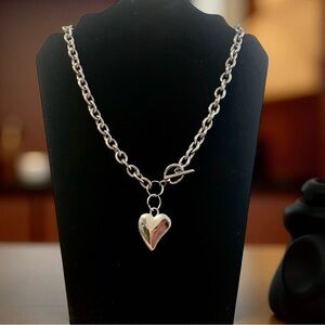Silver Fashion Heart Necklace